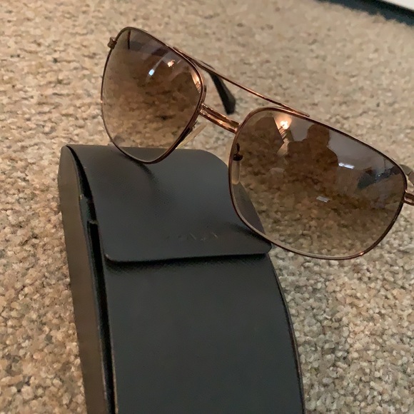 Prada aviator sunglasses. Gradient lenses - Picture 4 of 8